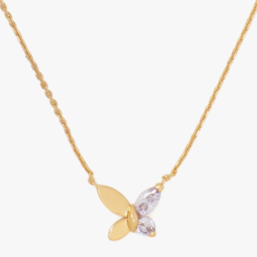 ✨PICK 2/$30✨ 🦋 Kate Spade Social Butterfly Mini Pendant w/ manufacturing flaw - Picture 7 of 10